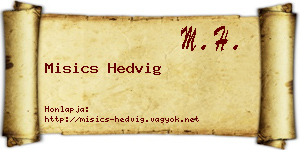Misics Hedvig névjegykártya